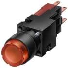 SIEMENS - Aparato completo 16mm pulsador luminaria saliente 1NA verde