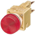 SIEMENS - Aparato completo 16mm pulsador luminaria saliente 1NC rojo