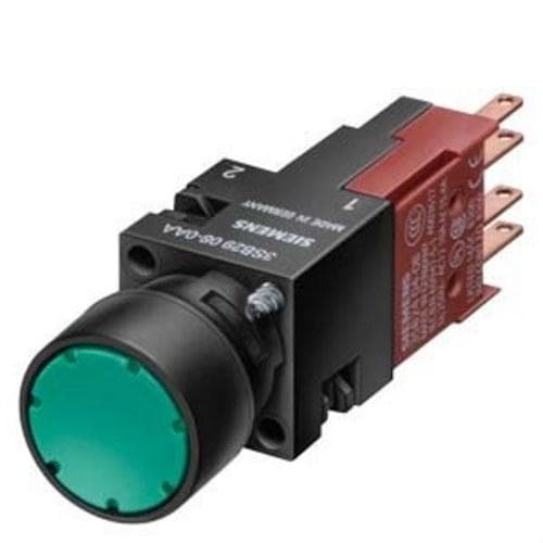 SIEMENS - Pulsador luminoso botón rasante transparente 24V diámetro 16