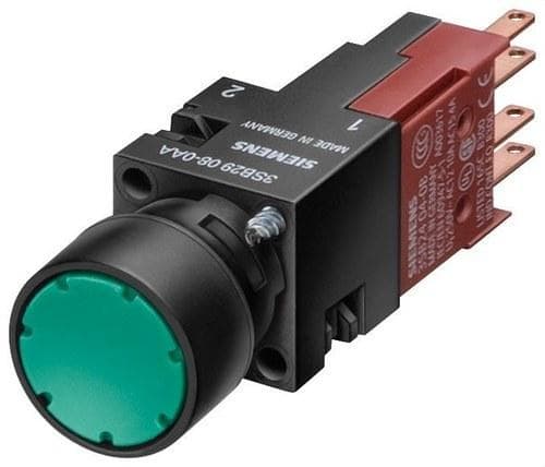 SIEMENS - Pulsador botón rasante negro diámetro 16
