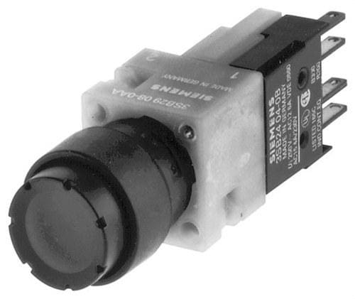 SIEMENS - Aparato completo 16mm pulsador saliente 1NA transparente