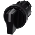 SIEMENS - Selector iluminable 3 posición I-O<II 22 plástico negro