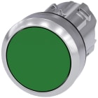 SIEMENS - Pulsador metálico brillante verde botón rasante sostenido