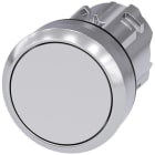 SIEMENS - Pulsador metálico brillante blanco botón rasante sostenido