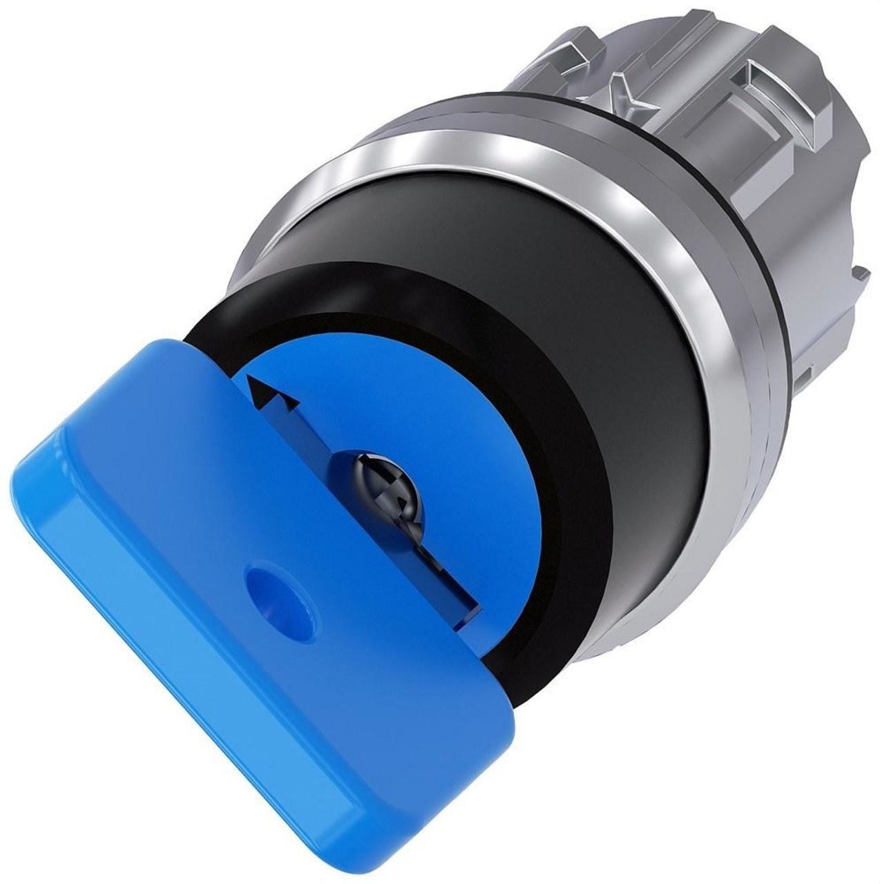SIEMENS - Interruptor llave OMR 73038 azul O-I 90o posición O + unipolar