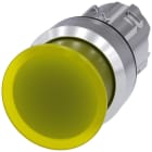 SIEMENS - Pulsador seta 22mm redondo metálico brillante amarillo 30mm