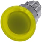 SIEMENS - Pulsador seta 22mm redondo metálico brillante amarillo 40mm