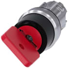 SIEMENS - INTERRUPTOR DE LLAVE O.M.R, 22MM, REDONDO, METAL, BRILLANTE, NO. DE CERRADURA 73037, ROJO, CON 2 LLA