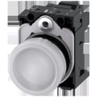 SIEMENS - Lámpara señalización redondo metálico blanco lente lisa led resorte