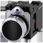 SIEMENS - Pulsador redondo metálico brillante negro 1NC borne resorte