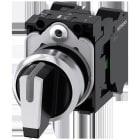 SIEMENS - Selector negro blanco I-O-II momentáneo 1NA+1NA resorte