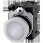 SIEMENS - Lámpara señalización blanco lente lisa led 24V resorte