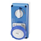 GEWISS - Base fija interbloqueada vertical AUTOMATIKA con fondo 2P+T 16A 200-250V 50-60Hz 6h interruptor MT 6kA curva C IP67