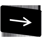 SIEMENS - Plaquita 17,5x27mm negro letras blanco flecha derecha