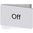 SIEMENS - Plaquita 17,5x27mm plata letras negro inscripción OFF