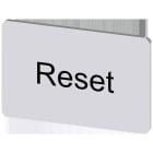 SIEMENS - Plaquita 17,5x27mm plata letras negro inscripción RESET