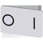 SIEMENS - Plaquita 17,5x27mm plata letras negro símbolo O unipolar