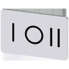 SIEMENS - Plaquita 17,5x27mm plata letras negro símbolo I-O-II