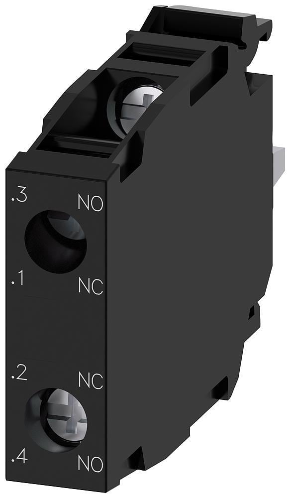 SIEMENS - MODULO DE CONTACTOS CON 2 CONTACTOS, 1NA+1NC, CONTACTOS DORADOS, BORNES DE TORNILLO, PARA FIJACION E