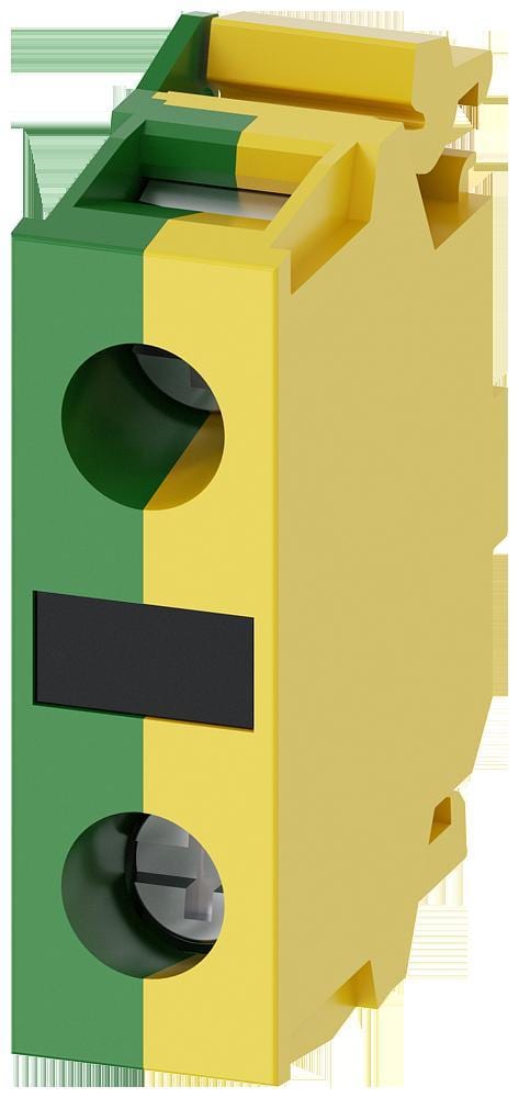 SIEMENS - Borne de apoyo, verde / amarillo, bornes de tornillo, para fijación en base