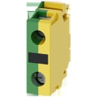 SIEMENS - Borne de apoyo, verde / amarillo, bornes de tornillo, para fijación en base