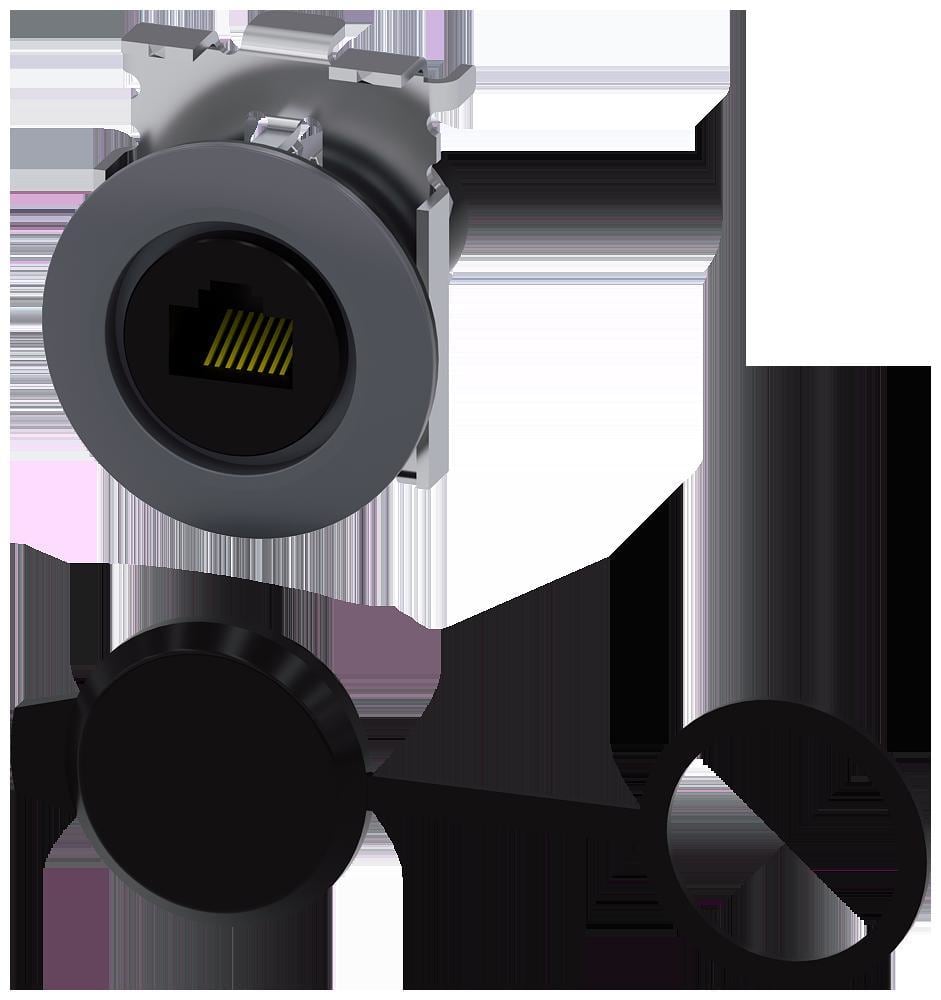 SIEMENS - Conexión RJ45, 30mm, metal mate, gris arena