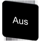 SIEMENS - Plaquita caja 22x22mm negro letras blanco inscripción AUS