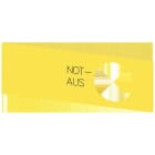 SIEMENS - Placa fondo amarillo con inscripción "NOT-HALT" autoadhesivo