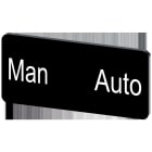 SIEMENS - Plaquita 12,5x27mm negro letras blanco inscripción MAN AUTOMATA