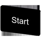 SIEMENS - Plaquita 17,5x27mm negro letras blanco inscripción START