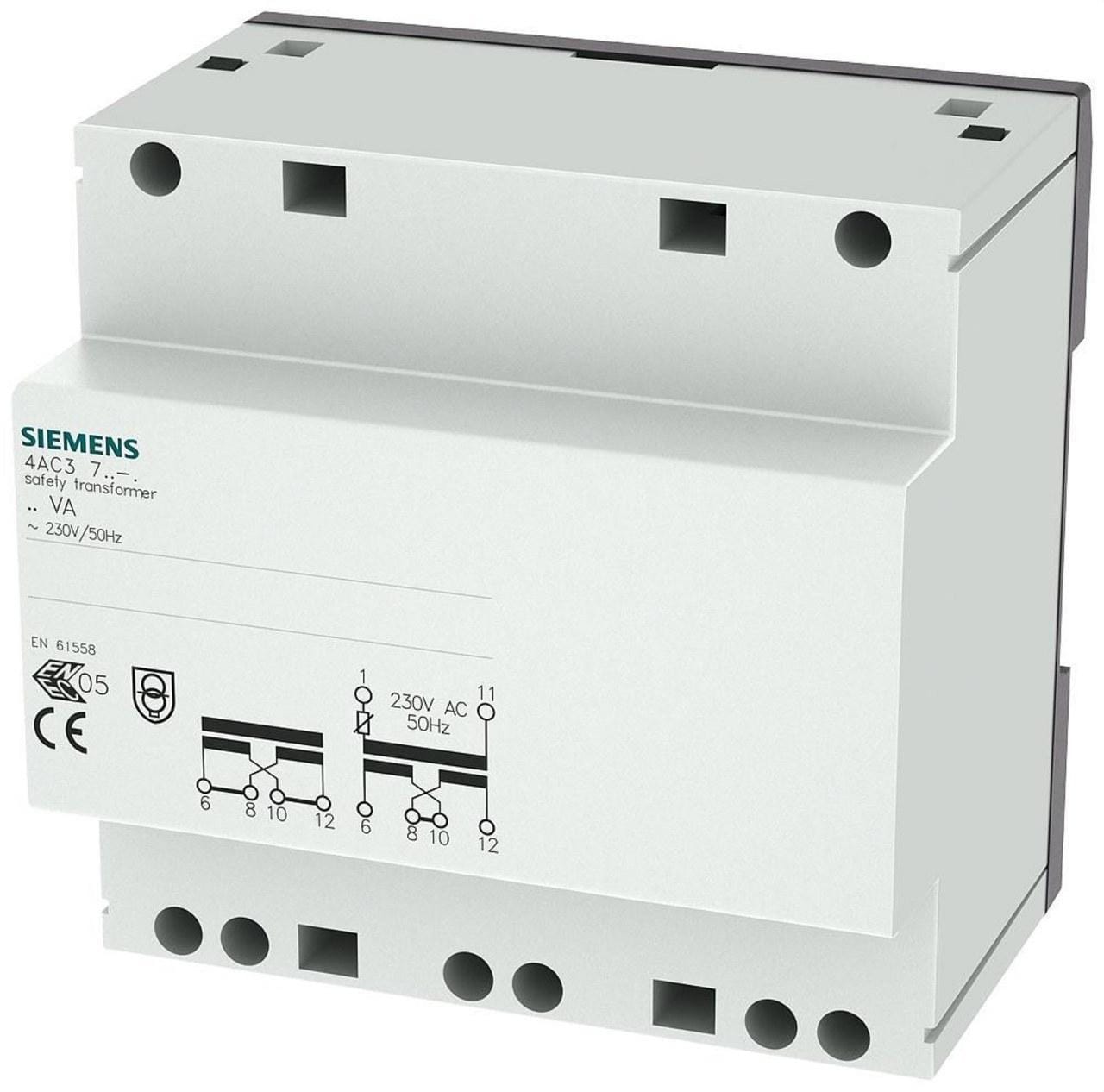 SIEMENS - Transformador seguridad 4AC3 8..32VCA 3,3/2,5/1,6/1,2