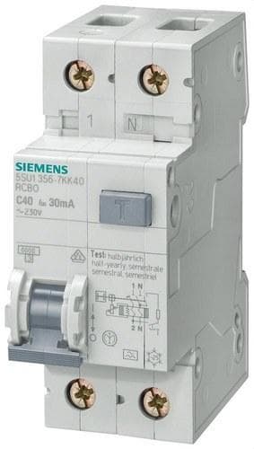 SIEMENS - Diferencial combinado 1 polo+neutro 32A 300mA/6000