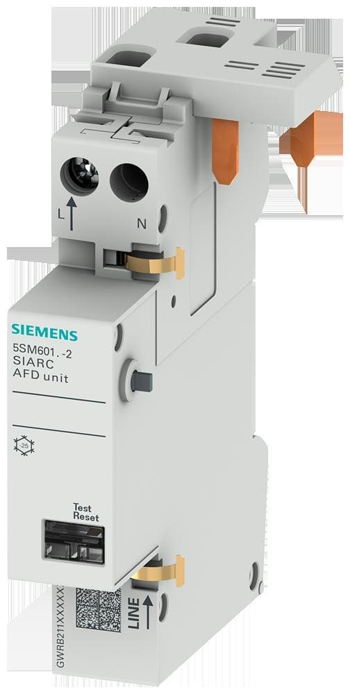 SIEMENS - Bloque detector de arco eléctrico 1-16A 230V, 1+N 1 módulo para magnetotérmico