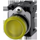 SIEMENS - Lámpara señalización amarillo lente lisa módulo led resorte