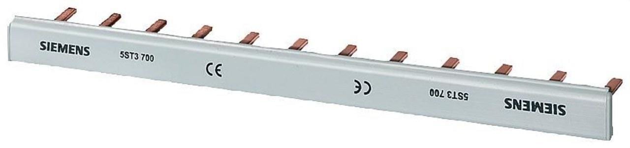SIEMENS - Barra colector cobre con tapita final 18mm+9 1 fila