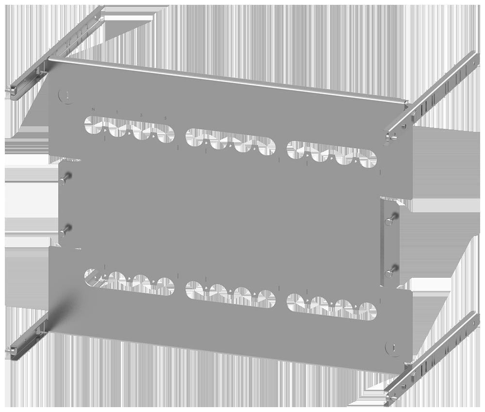SIEMENS - Placa montaje 3VA20 100A 3 polos 8US 3 interruptores 400x600