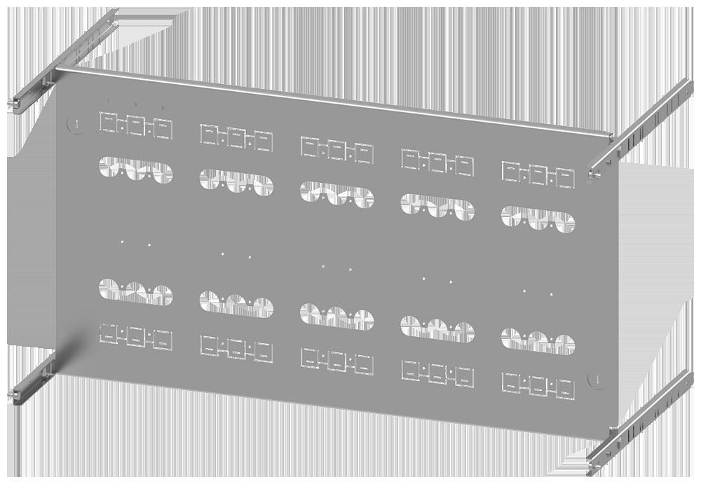 SIEMENS - Placa montaje 3VA20 100A 3 polos 5 interruptores 400x800mm