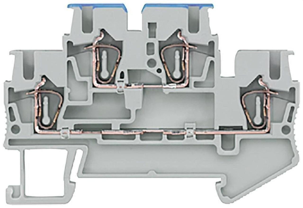 SIEMENS - Borna 2 pisos conexión resorte arriba-L-abajo gris