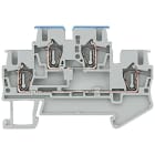 SIEMENS - Borna 2 pisos conexión resorte arriba-L-abajo gris