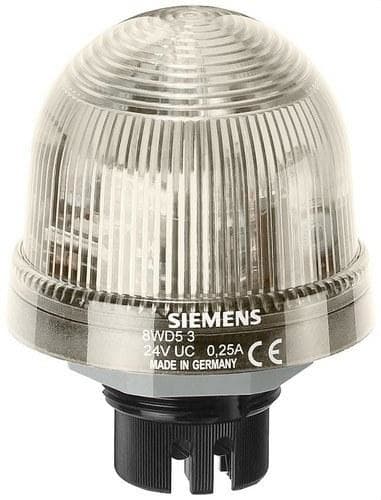 SIEMENS - Lámpara señalización AC/DC 24V transparente luz permanente