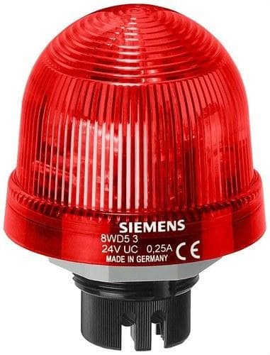 SIEMENS - Lámpara señalización AC/DC 24V rojo luz giratorio led