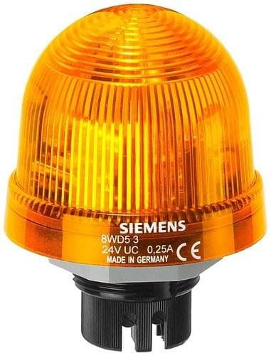 SIEMENS - Lámpara señalización AC/DC 24V amarillo luz giratorio led