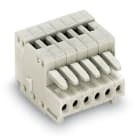 WAGO - Conector H Serie 733 conexión CAGE CLAMP 7P gris