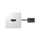 SIMON - Conector SIMON 400 HDMI tipo A H-H con latiguillo y placa incorporada blanca