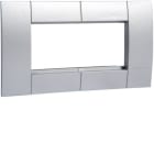 HAGER - Soporte con 2 mecanismos 45x45mm aluminio