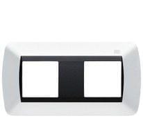 EGI - Embellecedor 2 módulo para caja universal blanco nieve