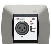 EGI - Base micrófono XLR preamplificador blanco