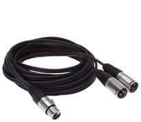 EGI - Cable bífido 1XLR H/2XLR M 6m negro