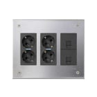 SIMON - Kit caja de empotrar SIMON 500 CIMA con 3 módulos metálica