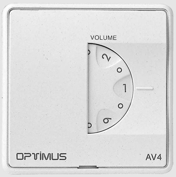 OPTIMUS - Atenuador AV4 100V 4W 3 hilos 78x78 seguridad avisos.